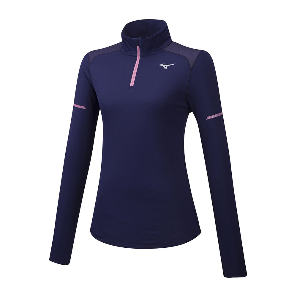 Maglie Running Mizuno Alpha LS HZ Donna - Viola - 47610-BDSP